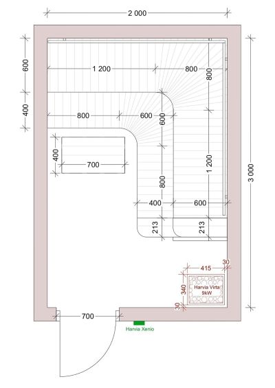 PREMIUM SAUNA, THERMO ASPEN – COMPLETE CONSTRUCTION KIT